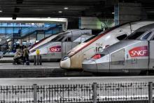 TGV à la gare Montparnasse à Paris, le 2 janvier 2020