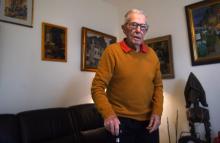 Yves Beigbeder, un des derniers témoins de Nüremberg, chez lui, à Sauveterre-de-Béarn, le 4 janvier 2021