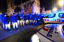 Des policiers manifestent à Bordeaux le 17 décembre 2020 à l'appel du syndicat de gardiens de la paix Alliance contre des propos d'Emmanuel Macron