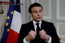 Emmanuel Macron sur TF1, interwievé à L'Elysée, le 2 février 2021