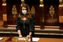 La ministre à la Citoyenneté Marlène Schiappa à l'Assemblée nationale, le 5 février 2021 à Paris