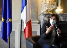 La maire PS de Paris Anne Hidalgo à Nancy, le 19 février 2021, pour son tour de France en vue de l'élection présidentielle