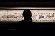 La tapisserie de Bayeux présentée au public le 13 septembre 2019 à Bayeux (Calvados)