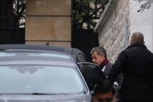 L'ex-président de la République Nicolas Sarkozy à la sortie de son procès à Paris, où il a été condamné à 3 ans de prison dont un ferme "corruption et trafic d'influence" , le 1er mars 2021