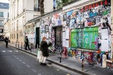 Façade de la maison de Serge Gainsbourg, le 2 mars 2021 rue de Verneuil à Paris, 30 ans après sa mort
