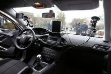 Un système de radar embarqué dans une voiture banalisée en février 2017 à Evreux