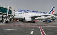 Un avion Air France sur le tarmac de l'aéroport de Tunis-Carthage, le 27 juin 2020