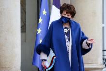 La ministre de la Culture Roselyne Bachelot, à la sortie de l'Elysée le 27 janvier 2021, à Paris