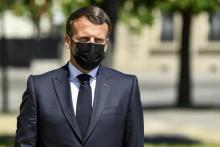 Le président Emmanuel Macron, le 24 avril 2021 à Paris
