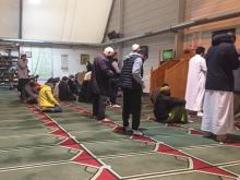 Des musulmans en prière à la mosquée de Pantin le 20 octobre 2020