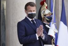 Le président Emmanuel Macron, le 27 avril 2021 à Paris