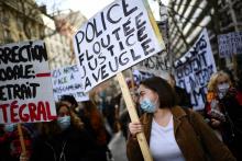 Manifestation contre la loi "sécurité globable" le 30 janvier 2021 à Paris
