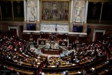 Vue de l'Assemblée nationale à Paris, le 13 avril 2021