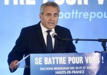 Xavier Bertrand le 27 juin 2021 à Saint-Quentin après sa réélection à la tête des Hauts-de-France