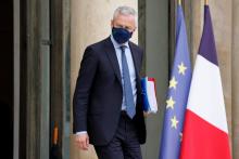 Le ministre français de l'Economie, Bruno Le Maire, sortant du Palais de l'Elysée, à Paris, 6 juillet 2021