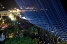 Hommage aux victimes de l'attentat de Nice de 2016, le 14 juillet 2017 sur la Promenade des Anglais à Nice