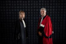 Les avocats généraux du procès Troadec Charlotte Gazzera (g) et Stéphane Cantero, le 22 juin 2021 à Nantes