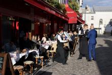 Un restaurant dans le quartier de Montmartre, à Paris le 19 mai 2021