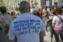 Manifestation contre le pass sanitaire à Paris le 24 juillet 2021