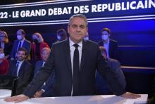 Xavier Bertrand avant le débat des candidats LR à l'élection présidentielle sur CNEWS et Europe 1, Paris, le 21 novembre 2021