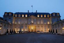 Le palais de l'Elysée, le 10 mars 2021 à Paris