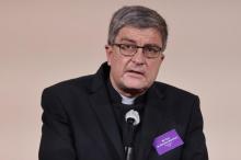 Mgr Eric de Moulins-Beaufort, président de la Conférence des évêques (CEF), le 5 octobre 2021 à Paris