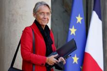 La ministre du Travail Elisabeth Borne quittant l'Elysée, après le Conseil des ministre, Paris le 10 novembre 2021