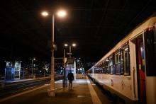 Un train de nuit Paris-Nice en gare de Lyon Perrache, le 20 mai 2021
