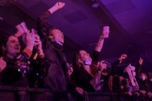 Des spectateurs assistent à un concert au Festival des Trans Musicales, le 2 décembre 2021 à Rennes