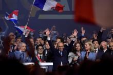 Eric Zemmour, candidat à l'élection présidentielle tient son premier meeting le 5 décembre 2021 à Villepinte, près de Paris