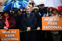 Manifestation contre le pass vaccinal à Paris, le 8 janvier 2022
