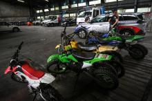 Motos confisquées par la police après des rodéos urbains à Lyon le 13 juillet 2021