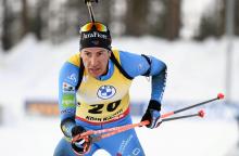 Quentin Fillon Maillet lors du 10 km sprint de Coupe du monde de biathlonà Kontiolahti, le 5 mars 2022