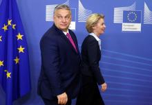 Viktor Orban et Ursula Von der Leyen, le 3 février 2020 à Bruxelles