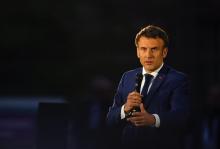 Emmanuel Macron, à Strasbourg le 12 avril 2022