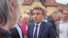 Emmanuel Macron, pris à partie à Châtenois (Bas-Rhin) le 12 avril 2022