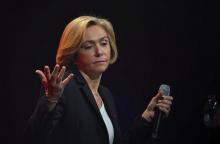 Valérie Pécresse, lors du débat organisé "Valeurs actuelles" et les "Eveilleurs d'espérance", à Paris, le 22 mars 2022