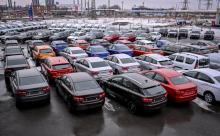 Des automobiles Lada à Toglatti, en Russie, le 1er avril 2022