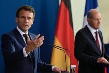 Le président Emmanuel Macron à l'Elysée, le 7 mai 2022