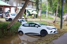 Inondation dans le quartier du Front de Mer à Pointe-à-Pitre, en Guadeloupe, le 30 avril 2022