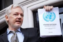Julian Assange à l'ambassade de l'Equateur à Londres