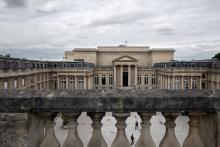 Vue de la cour de l'Assemblée nationale à Paris, le 7 juillet 2022