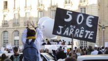 Manifestation des médecins dans Paris.