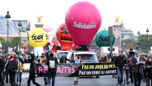 FS Manifestation contre la réforme des retraites, Invalides à Paris le 6 avril 2023.