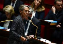 La Première ministre Elisabeth Borne s'exprime à l'Assemblée nationale lors d'une séance de