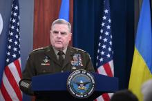 Le chef d'état-major américain, le général Mark Milley, lors d'une conférence de presse au Pentagone