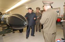 Sur cette photo prise le 27 mars 2023 et publiée par l'agence de presse officielle nord-coréenne